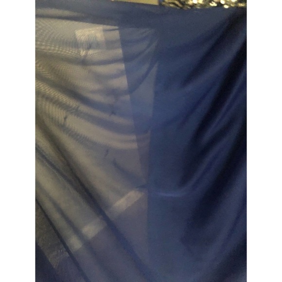 Cocktail Formal Sequin Full Length DRESS ROYAL BLUE SZ 3 $200 Read - Picture 4 of 13
